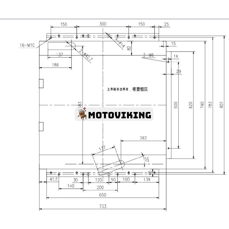 För Hitachi Grävmaskin EX200 EX200K Hydrauloljekylare ASS'Y 4208651