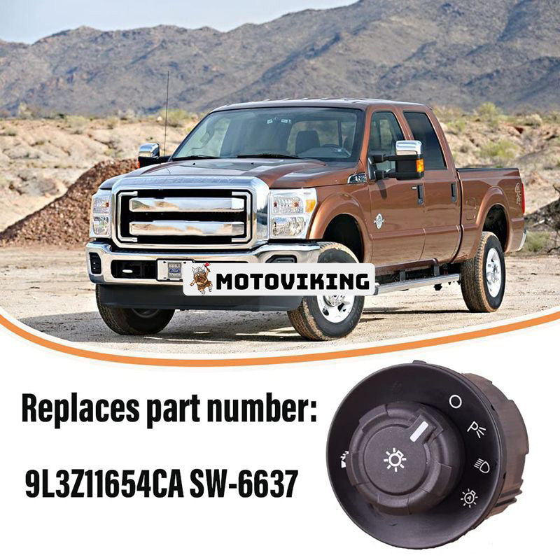 Strålkastarlampa Dimljuskontrollbrytare 9L3Z11654CA SW-6637 för 2009-2016 Ford F250 F350 F450 F550 Super Duty F150