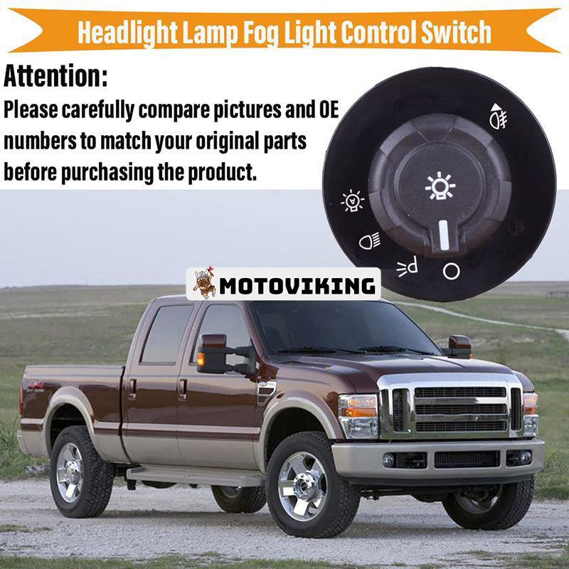 Strålkastarlampa Dimljuskontrollbrytare 9L3Z11654CA SW-6637 för 2009-2016 Ford F250 F350 F450 F550 Super Duty F150