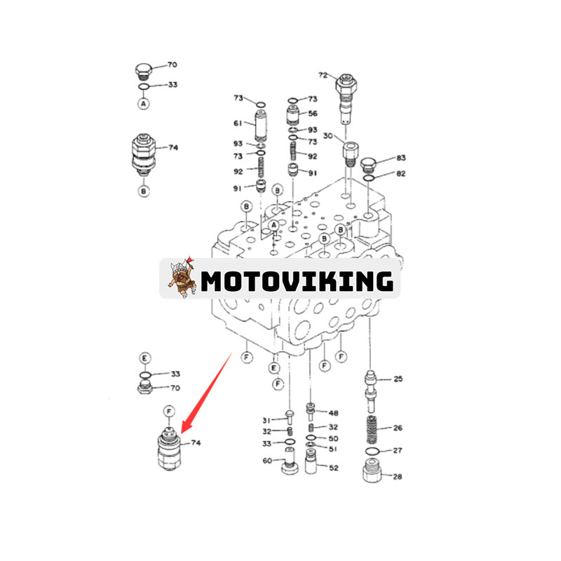 Avlastningsventil 4271431 för Hitachi grävmaskin EX60UR