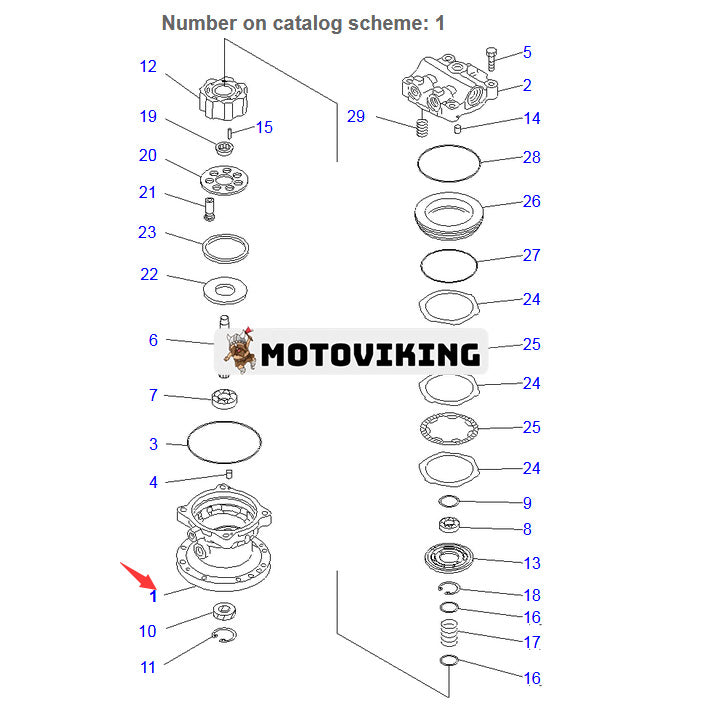 Svängmotorhölje 708-7T-11240 för Komatsu grävmaskin PC40-7 PC60-7 PC70-7 PC50UG-2 PC50UU-2 PC50UD-2