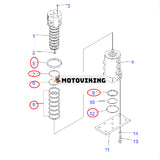 Svängledstätningssats 703-06-23150 för Komatsu grävmaskin PC30MR-2 PC30MR-3 PC35MR-2 PC35MR-3 PC30UU-3 PC38UU-3 Innerdiameter 60 mm