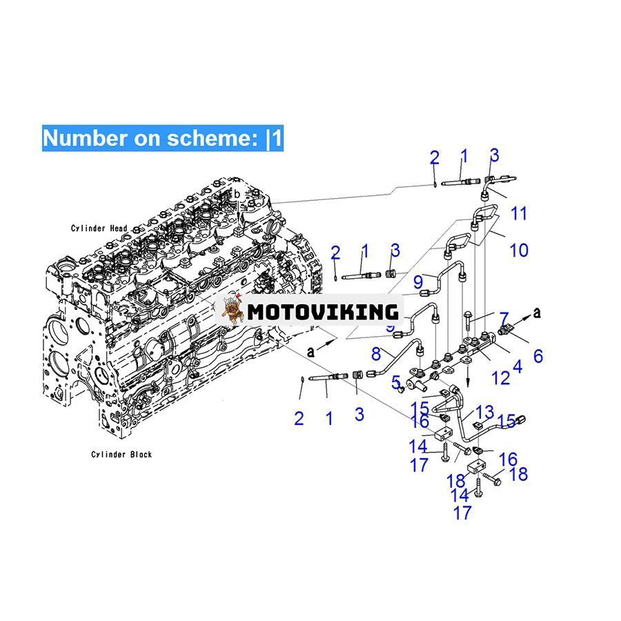 För Komatsu hjullastare WA200-6 WA250-6 WA320-6 WA380-6 Injektorkontakt 6754-71-5510