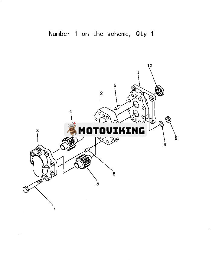 För Komatsu Bulldozer D65A-6 D65A-8 D65E-6 D65E-8 Styrpump 07430-72200 07430-02201 07430-72203