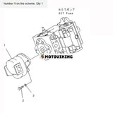 För Komatsu hjullastare WA100M-3 WA80-3 WA120-3CS Hydraulpump 705-12-31010