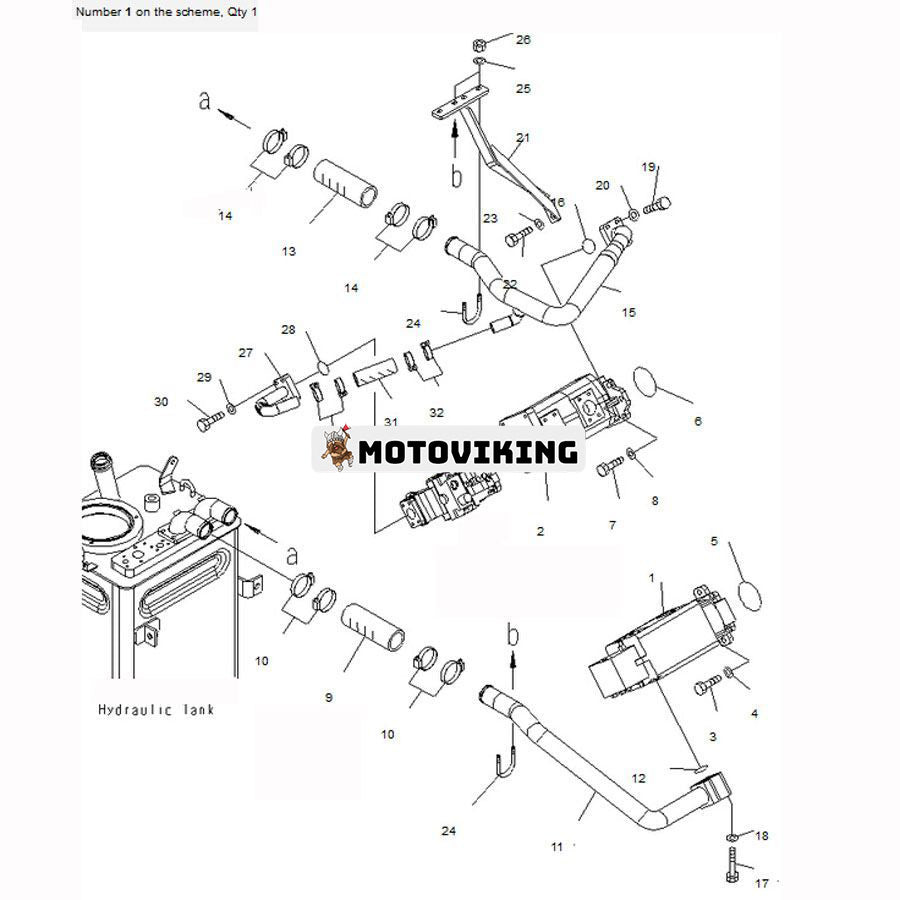 För Komatsu hjullastare WA400-5 WA400-5L WA380-5 WA380-5L Hydraulpump 705-55-33080