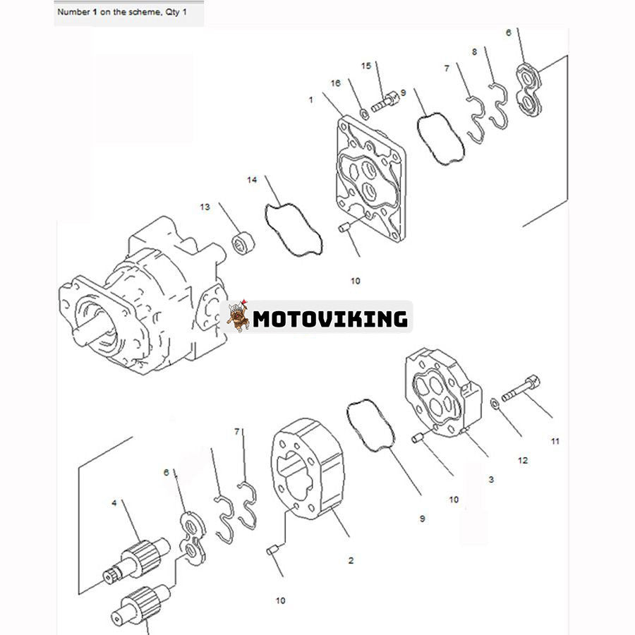 För Komatsu Bulldozer D475A-2 D475A-2 Hydraulisk växelpump 705-52-42170 705-52-42110