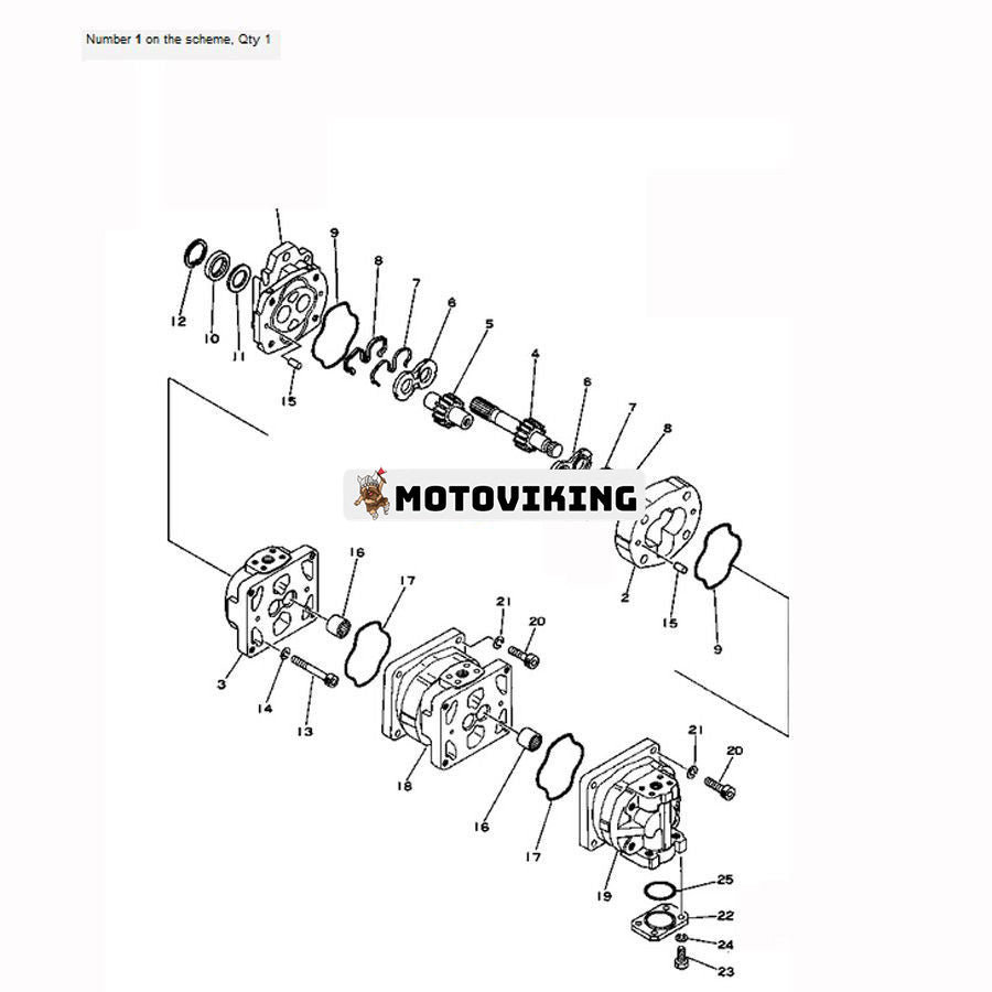 För Komatsu grävmaskin PC300-1 PC300LC-1 Hydraulpump 705-58-34010