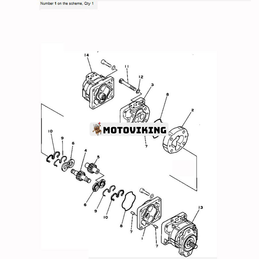 För Komatsu grävmaskin PC100U-2 PC100L-2 PC100L-1 PC100-2 PC100-1 Hydraulpump 705-58-34000