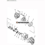 För Komatsu grävmaskin PC100U-2 PC100L-2 PC100L-1 PC100-2 PC100-1 Hydraulpump 705-58-34000