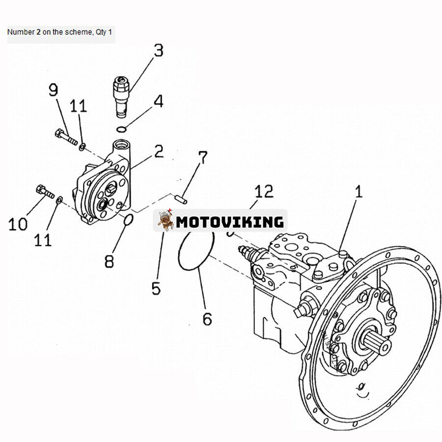 För Komatsu grävmaskin PC70-7 PC60-7 Hydraulpump 704-24-24430