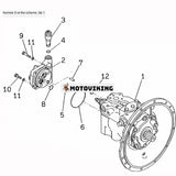 För Komatsu grävmaskin PC70-7 PC60-7 Hydraulpump 704-24-24430