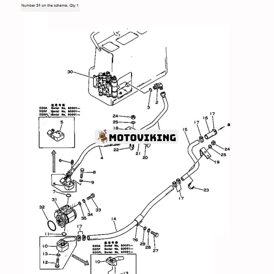 För Komatsu Bulldozer D20A-5 D20P-5 D20PL-5 Hydrauloljepump 705-11-28010