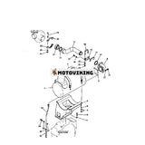 För Komatsu grävmaskin PC400-1 PC300-1 PC300-2 PC300LC-2 PC300LC-1 PC400LC-1 Ljuddämpare 6712-11-5710