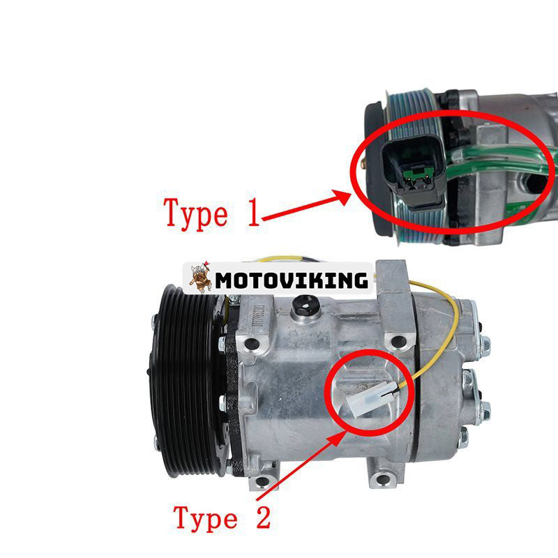 SD7H15 Luftkonditioneringskompressor VOE11104251 för Volvo Truck A40D A35D A30D A25D T450D