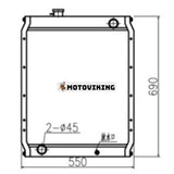 För Komatsu Engine 4D95 grävmaskin PC75UU-3 PC78UU-5 Vattentank Kylarkärna ASS'Y 21W-03-31112