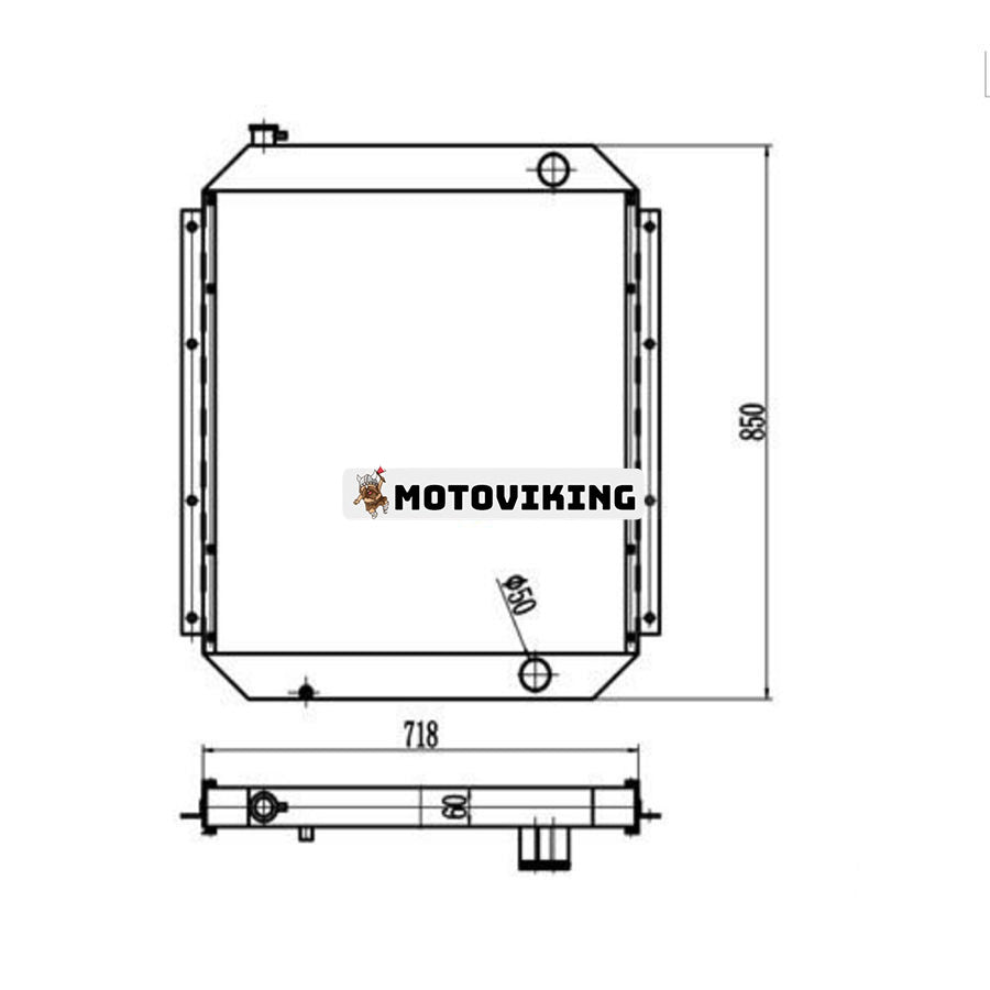 För Hitachi grävmaskin EX220-2 EX220-3 vattentankkärna ASS'Y 4286102