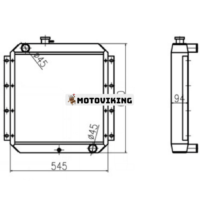 För Caterpillar grävmaskin CAT E70B 307 Vattentank Kylarenhet 085-5426 085-9385