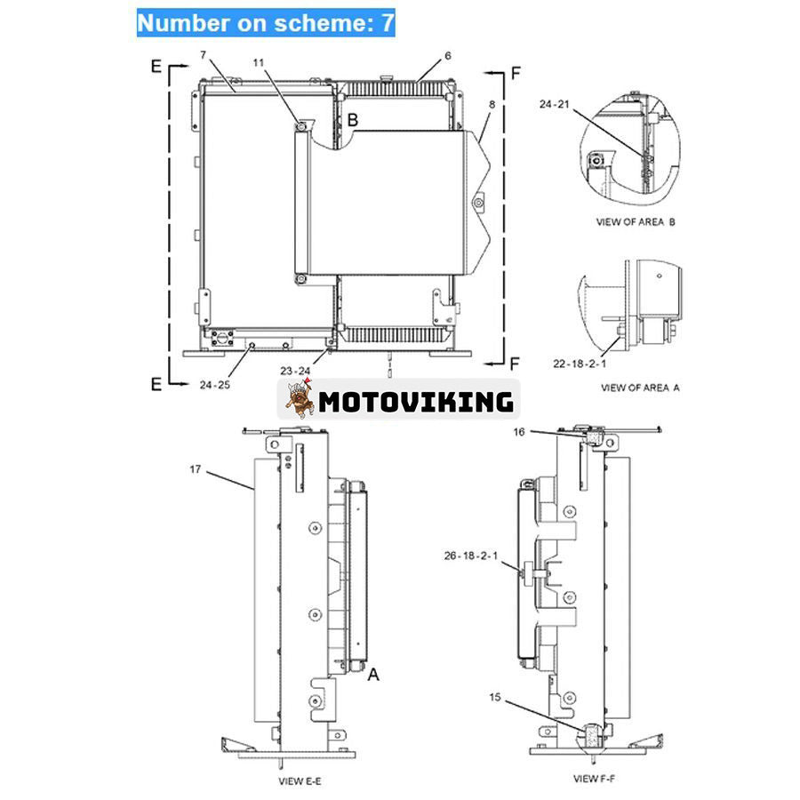 För Caterpillar grävmaskin CAT 330D 330D L 330D N Motor C9 Hydrauloljekylare ASS'Y 245-9360