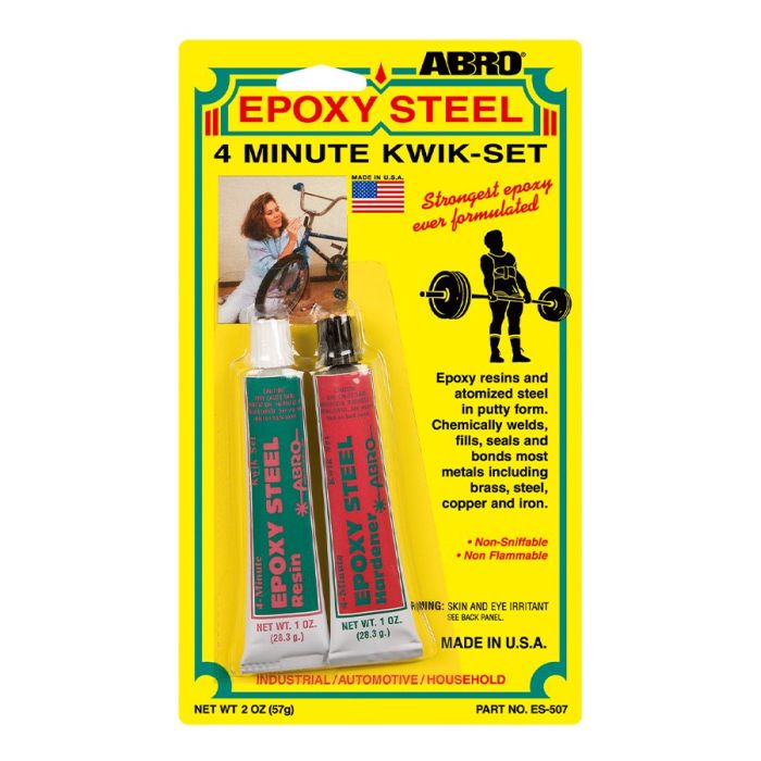 Abro Epoxy Steel 4Min Quick Set Es-507