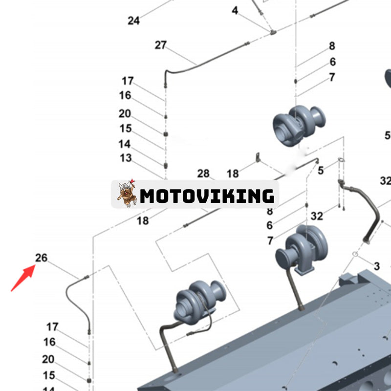 Flexibel slang 3635130 för Cummins Engine QSK60