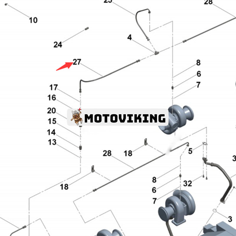 Flexibel slang 3635131 för Cummins Engine QSK60