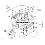 Insprutningsrör 1C010-53730 för Kubota Generator KJ-S240-AUS SQ-3300-AUS traktor M6800 M8200 M9000 ME8200DH ME8200DHC