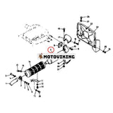 Ljuddämpare 15371-12110 för Kubota Engine D722 D1105 V1505 WG750 Traktor B6100E-P B6100HST-D B7100D-P B7200E B8200