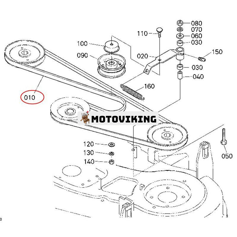 Kilrem K5201-71410 K5201-71411 för Kubota gräsklippare RCK48-20ZG RCK48GR RCK48P18BX RCK48S-222Z RCK48TG