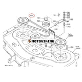 Kilrem K5221-71410 för Kubota gräsklippare RCK54GR RCK54P23BX RCK54TG