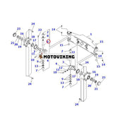 King Pin 3EB-24-51271 för Komatsu Forklift FD25-16 FD25H-16 FD25N-16 FD30-16 FD30N-16 FB09HF-14F-12 FG30-16