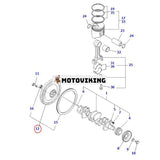 Svänghjul 129930-21590 för Yanmar Engine 4TNE92-POM 4TNE92-POMD 4TNE98-UPOM 4TNE98-UPOMD 4TNE98-UPOMD2