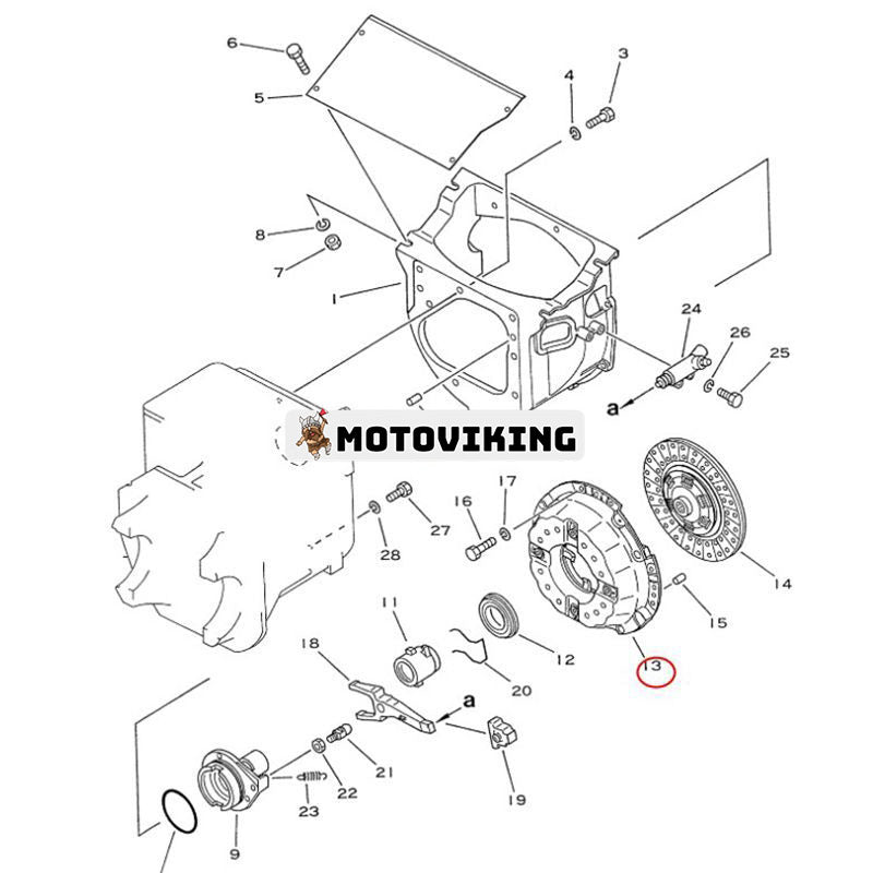 Kopplingsplatta 3EB-10-21610 för Komatsu gaffeltruck FD20-11 FD25-11 FD25H-11 FG25-11 FG25H-11 FG28-11 FG30-11