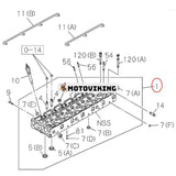 Cylinderhuvud 1111106143 för Isuzu Engine 6BG1 Hitachi Grävmaskin EX125WD-5 EX200-5 EX210H-5 EX200-3C