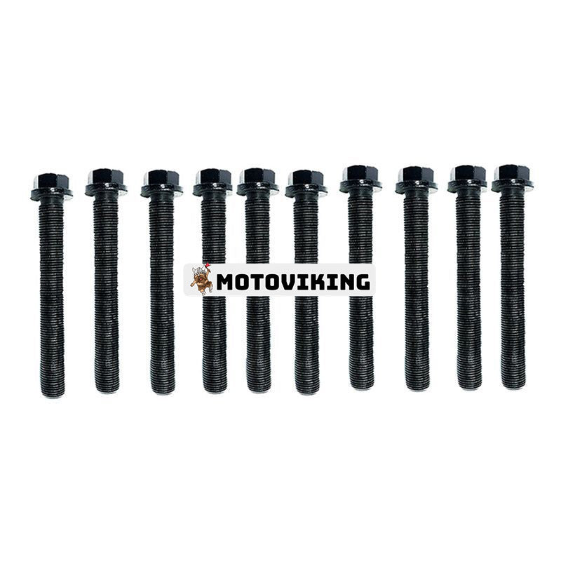 10 stycken cylinderhuvudsbultar 276-8134 för Caterpillar CAT C4.4 Perkins 1104D-E44T motor