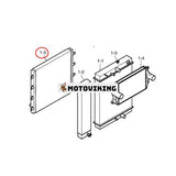 Hydraulisk oljekylare K1002887B K1002887C för Doosan DL400 DL420 DL420A Terex TXL400-2 lastare