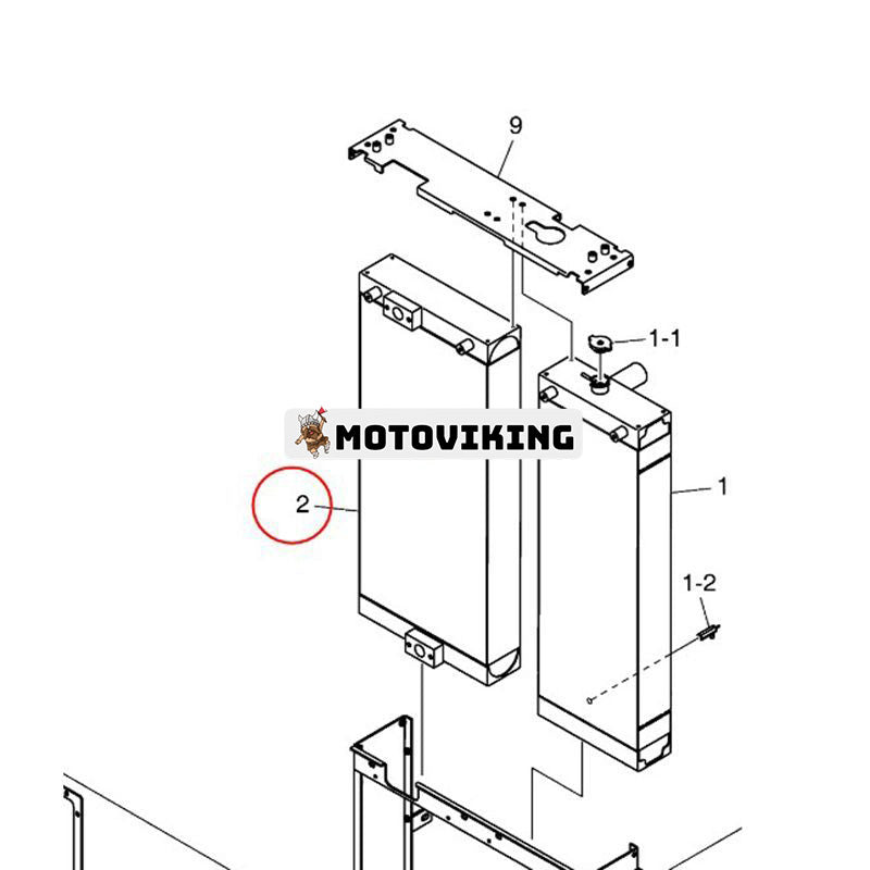 Oljekylare 400206-00726 för Doosan Grävmaskin DX300LC DX300LCA DX300L