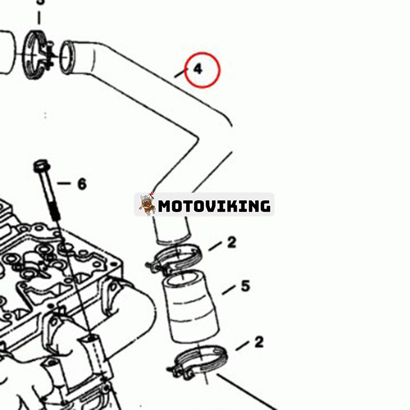 Inloppsrör 6698603 för Bobcat Loader A770 S330 S770 T320 T770