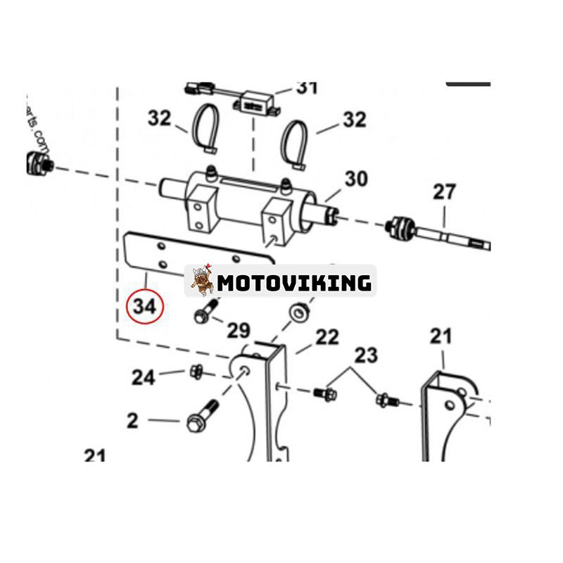 Styrcylinderplatta 7164278 för Bobcat arbetsmaskin 5600 5610 UW56 UW53