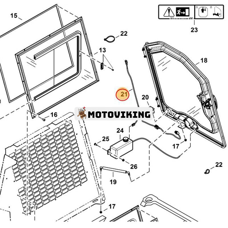 Torkarsele 7303267 för Bobcat Skid-Steer Loader S16 S18