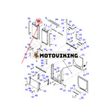 Vattentankkylare 421-03-61121 4210361121 för Komatsu hjullastare WA470-8 WA470-8E0