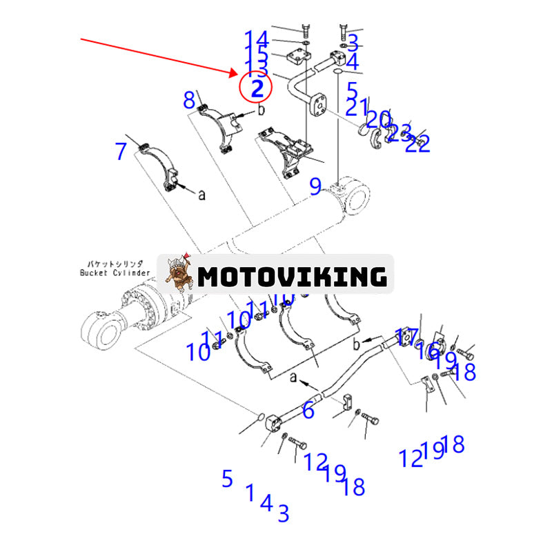 Rör 21N-63-72780 för Komatsu grävmaskin PC1250-7 PC1100SP-6 PC1100SE-6 PC1250SE-7 PC1250-8R