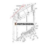 Efterkylare 508-6292 för Caterpillar CAT Grävmaskin 320 323 326 Skogsmaskin 538