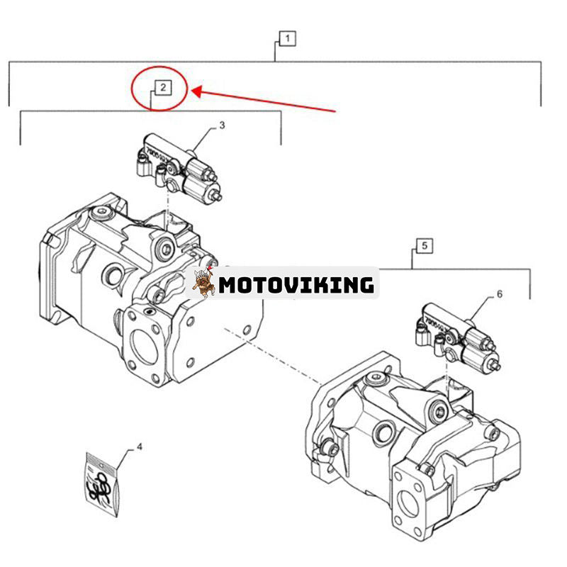 Hydraulpump 48009611 för CASE 1021F 1021G 1121F 1121G New Holland W270C W300C