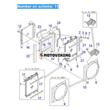 För Komatsu grävmaskin PC30R-8 PC35R-8 PC40R-8 PC45R-8 Hydrauloljekylare 20T-03-81211