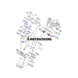 2 Dammtätning 419-09-11110 för Komatsu WA100-1 WA200-1 WA200-3 WA270-7 WA270-8 WR11-1 GD535-5 GD555-3 LW100-1H LW100-1X 1WD-6000 1WD-6000 3WD-6000 1WD-000