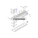 Topplockspackning 6735-11-1821 för Komatsu 6D102E-1 S6D102E-2 Motor PC200-6 PC220-6 PC220-7 PW200-7 WA180-3L WA250-3L