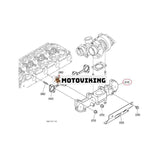 Avgasgrenrör 1J540-12310 för Kubota traktor M5-091HD M5-091HDC M5-091HDRC M5-091HF M5-111HD Lastare SVL90-2 SVL95-2S SVL97-2