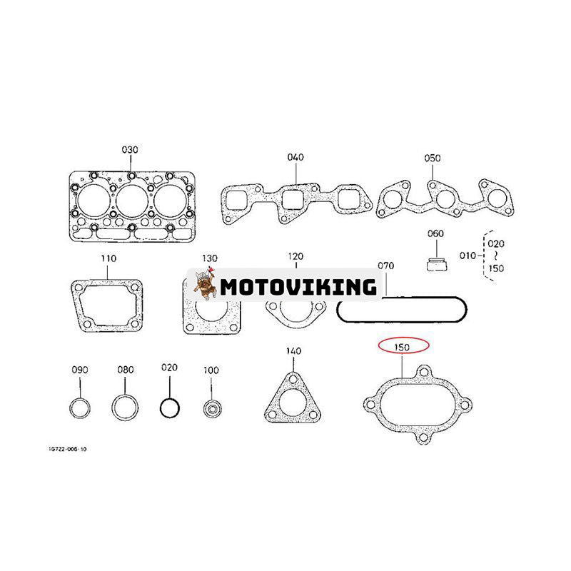 Turboladdarpackning 16292-17110 för Kubota gräsklippare F3710 ZD1611LF Traktor L3000DT L3000F L3010DT L3010F Lastare R420 R420S SCL1000