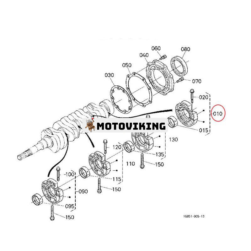 Huvudlagerhus 1G928-07090 för Kubota traktor L5040GST L5240HST L5740HST M5140DT M5140F MX5100DT MX5100F Lastare M59